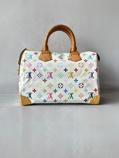 Louis Vuitton X Murakami White Multicolor Speedy 30