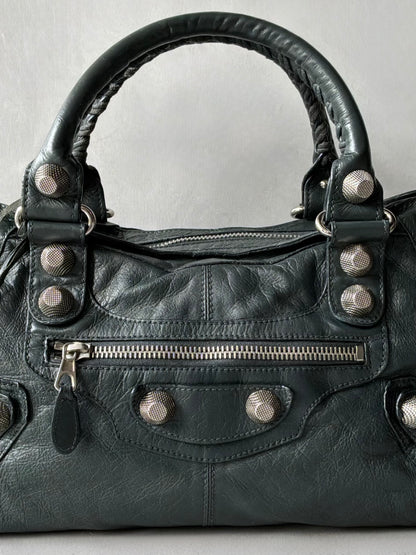 Balenciaga Part Time Dark Green Giant 21 Lambskin Bag