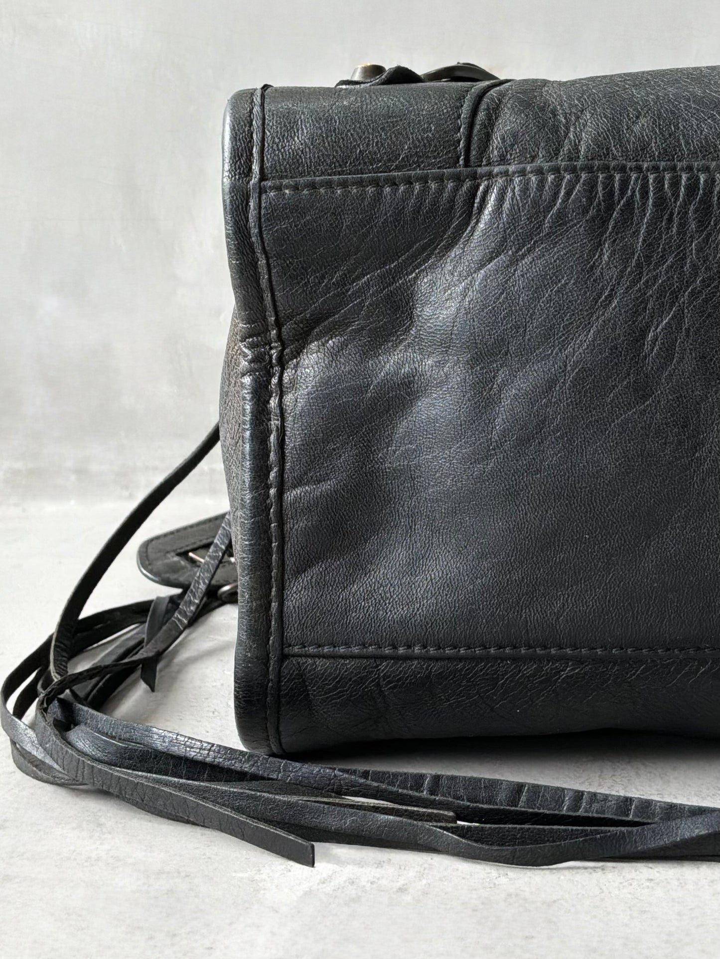 Balenciaga Classic City Black on Brass Lambskin Bag