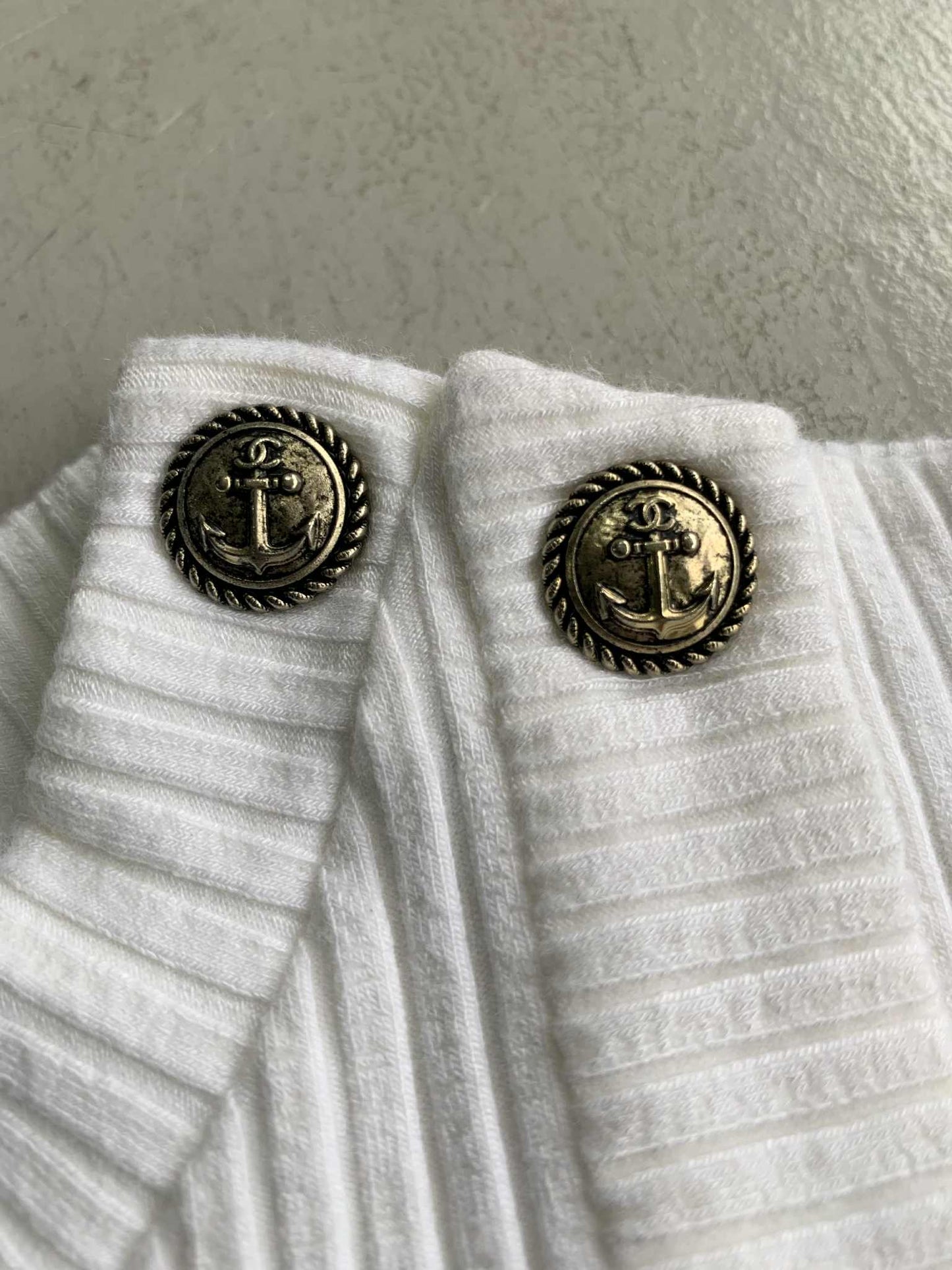 Chanel Ribbed Buttons Knit Top