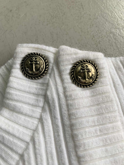 Chanel Ribbed Buttons Knit Top