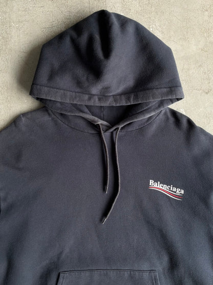 Balenciaga Political Campaign Navy Hoodie
