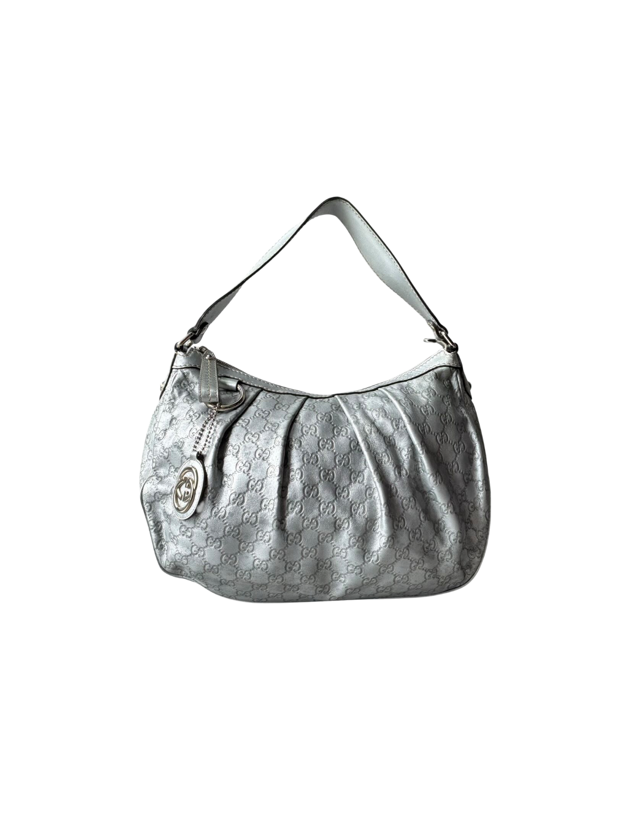 Gucci Monogram Metallic Hobo Bag