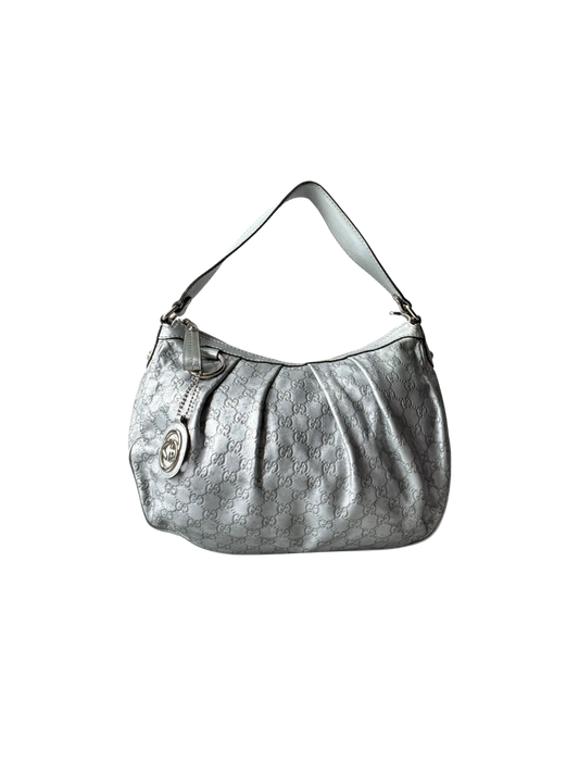 Gucci Monogram Metallic Hobo Bag