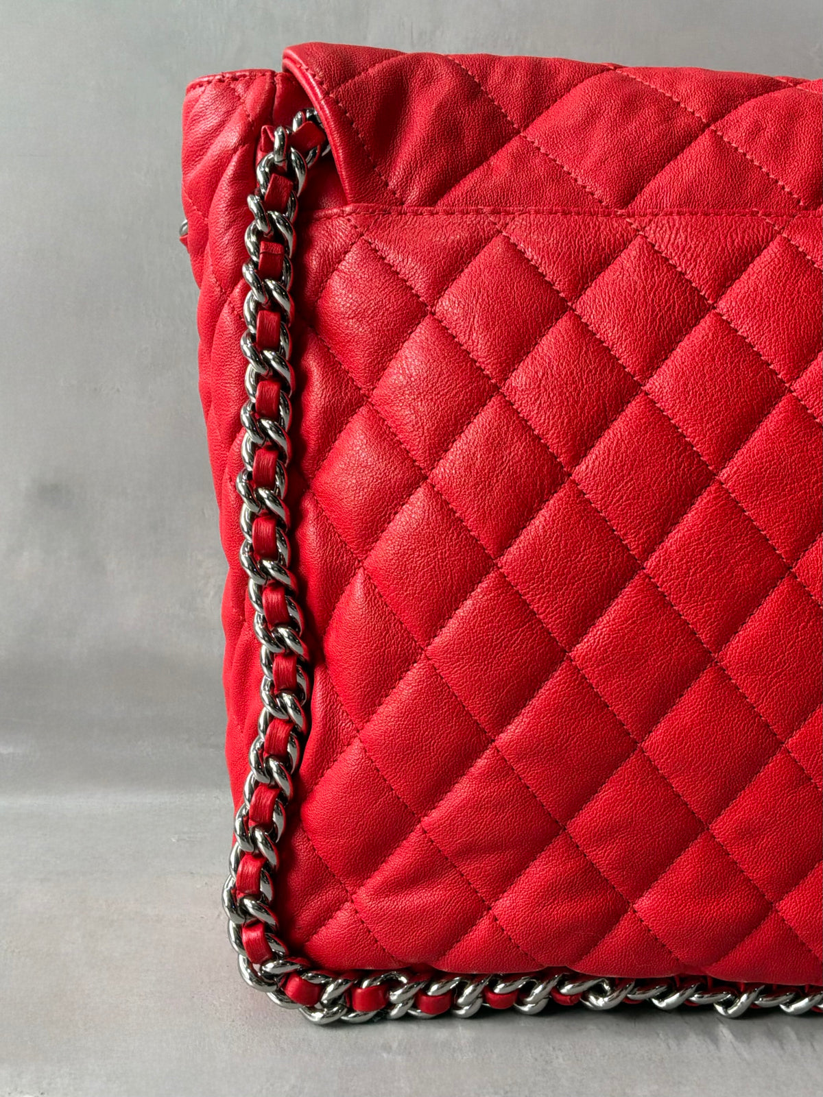 Chanel Chain Around Pink Maxi Flap