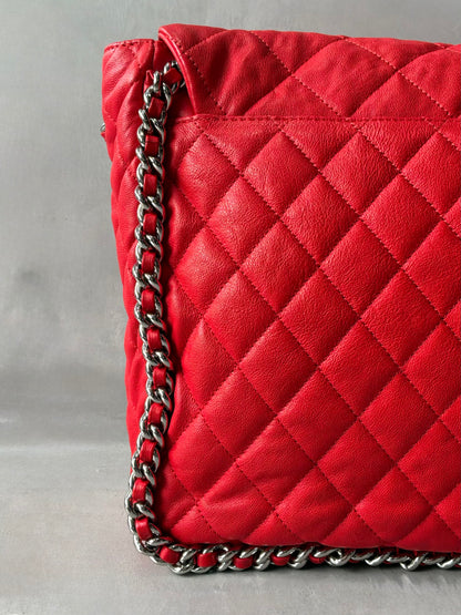 Chanel Chain Around Pink Maxi Flap