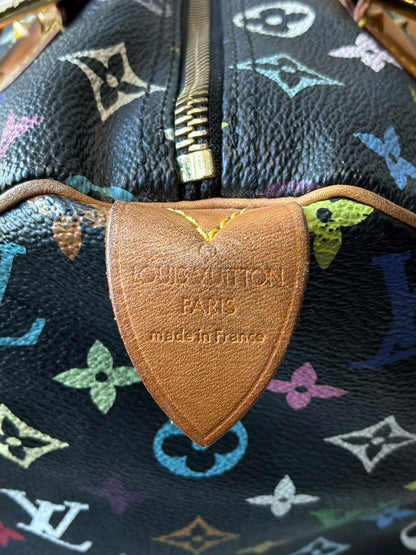 Louis Vuitton X Murakami Black Multicolor Speedy 30
