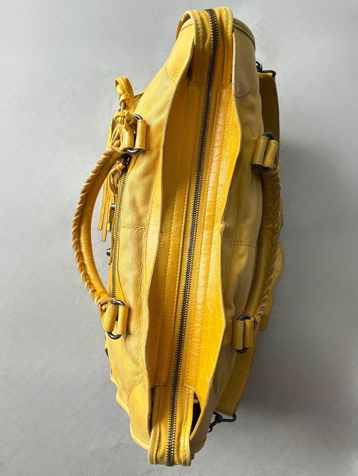 Balenciaga City Lemon Lambskin Bag