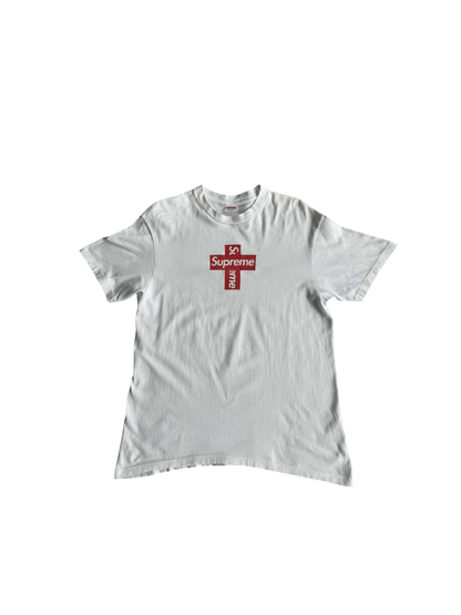 Supreme Cross Box Logo White Shirt