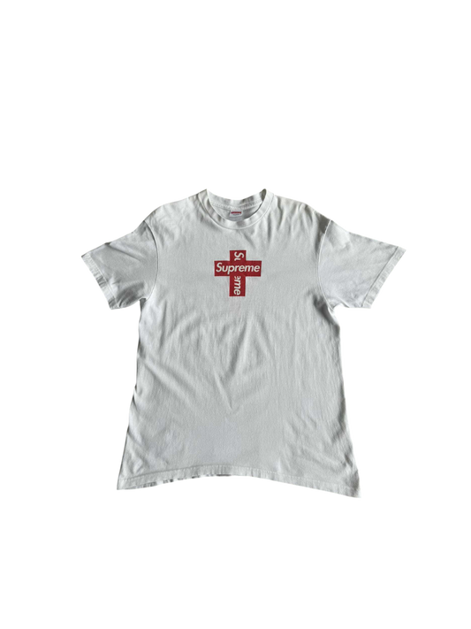 Supreme Cross Box Logo White Shirt