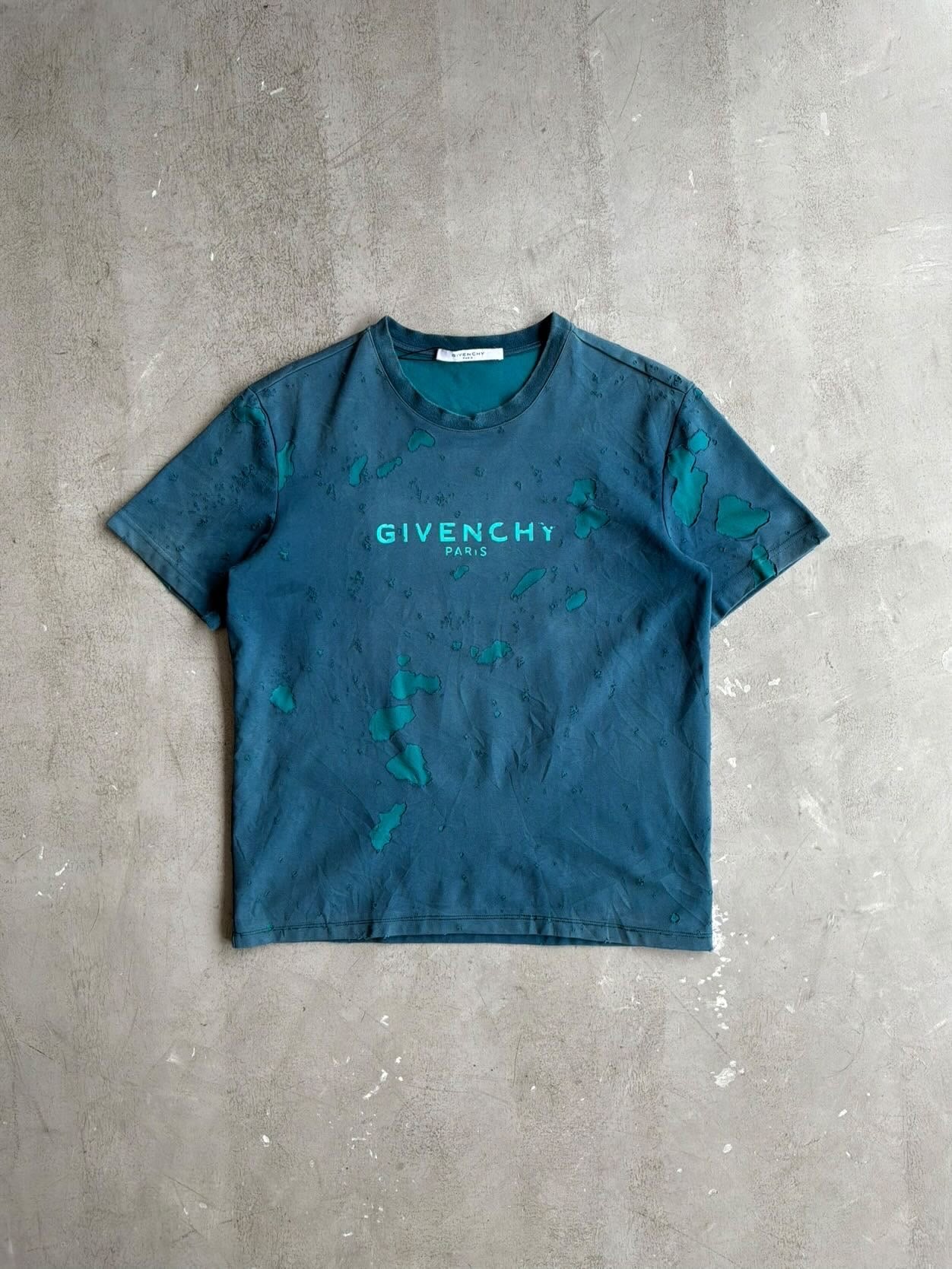 Givenchy Distressed Script Tee