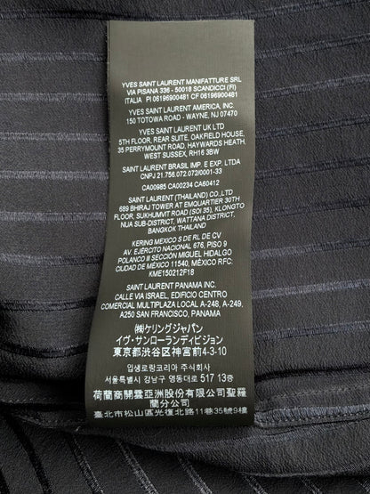 Saint Laurent Paris Vertical Script Silk Shirt