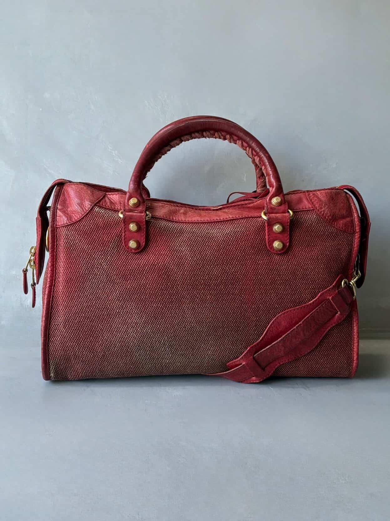 Balenciaga Classic City Mesh Red Bag