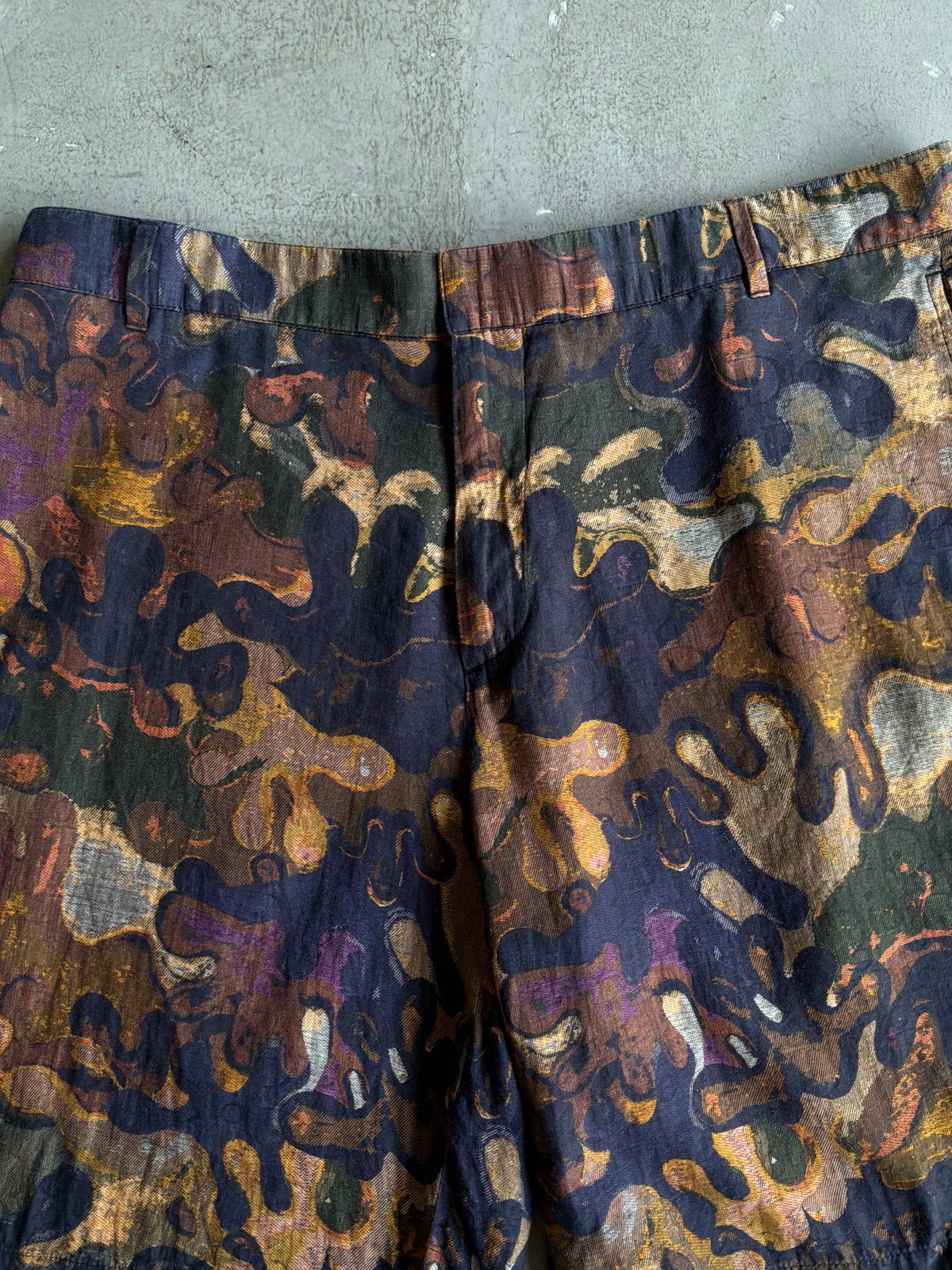 Dior X Peter Doig Oblique Camouflage Silk Shorts