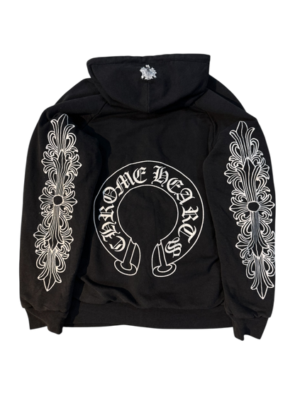 Vintage Chrome Hearts Horse Floral Zip Hoodie