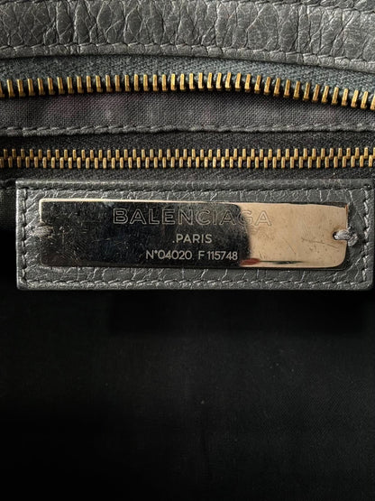 Balenciaga City Gray Lambskin Bag