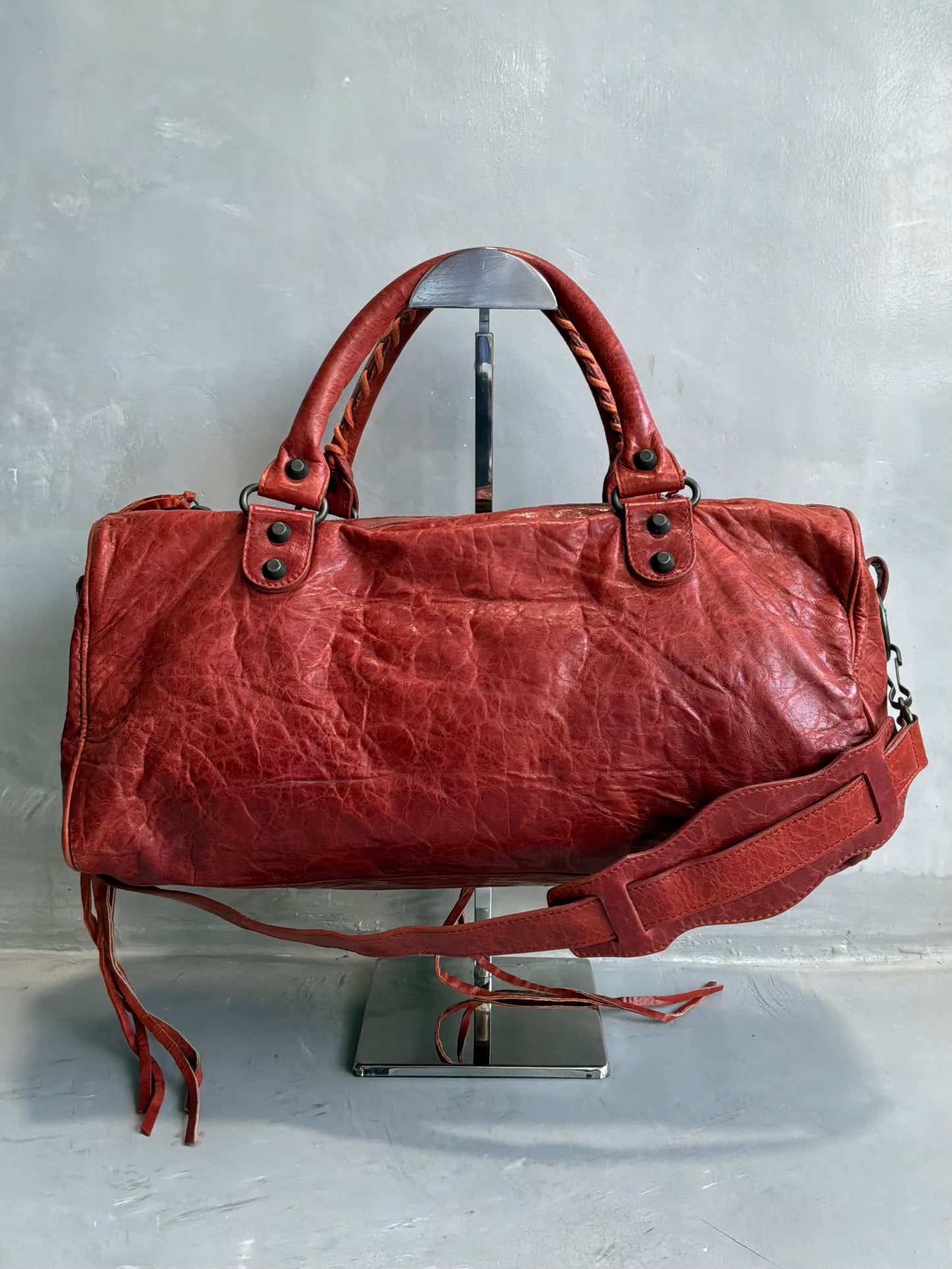 Balenciaga City Twiggy Brown/Orange Brass Hardware