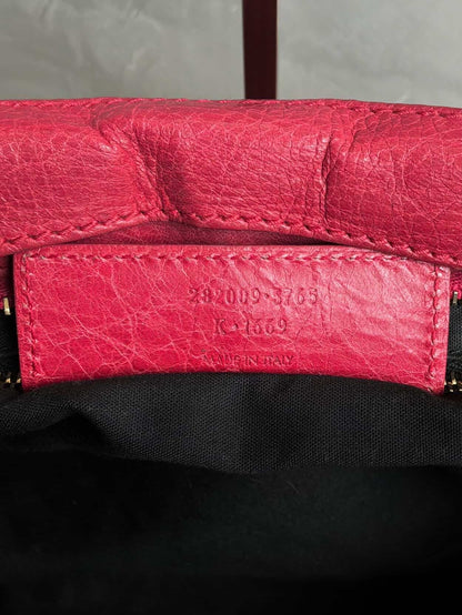 Balenciaga City ‘Part Time’ Red Lambskin Shoulder Bag