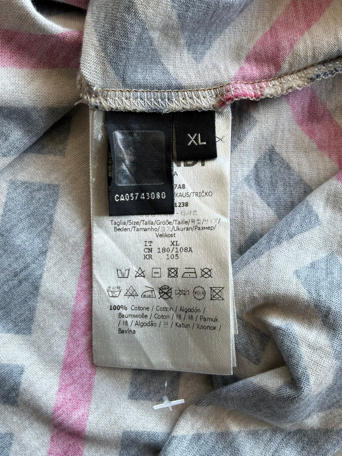 Fendi Monogram With Red Line Shirt