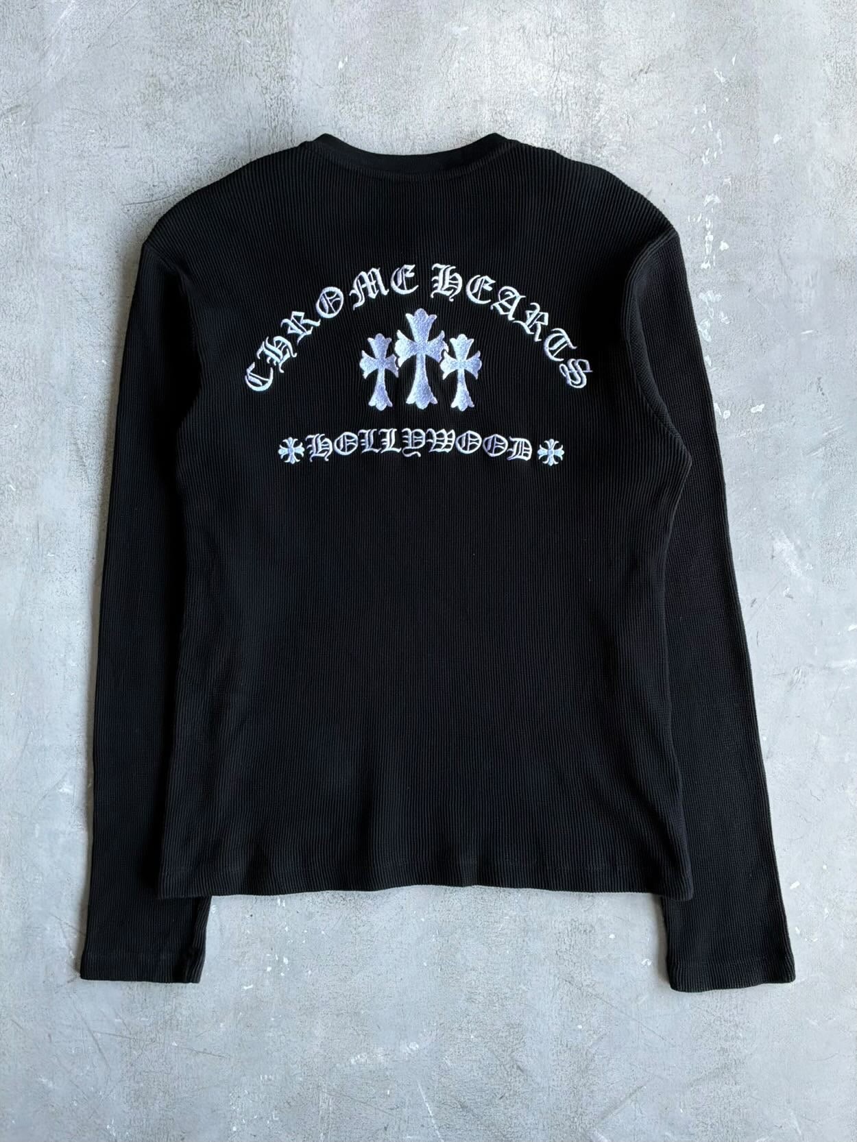 Chrome Hearts Thermal Henley Embroidered Longsleeves