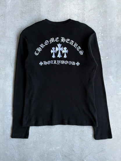Chrome Hearts Thermal Henley Embroidered Longsleeves