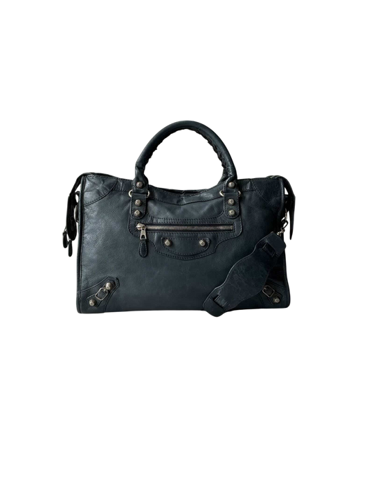 Balenciaga Classic City Giant 12 Navy Lambskin Bag