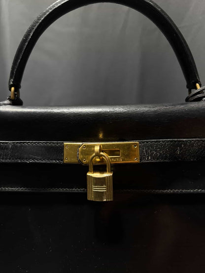 1984 Hermes Kelly Box 32 N Circle Stamp