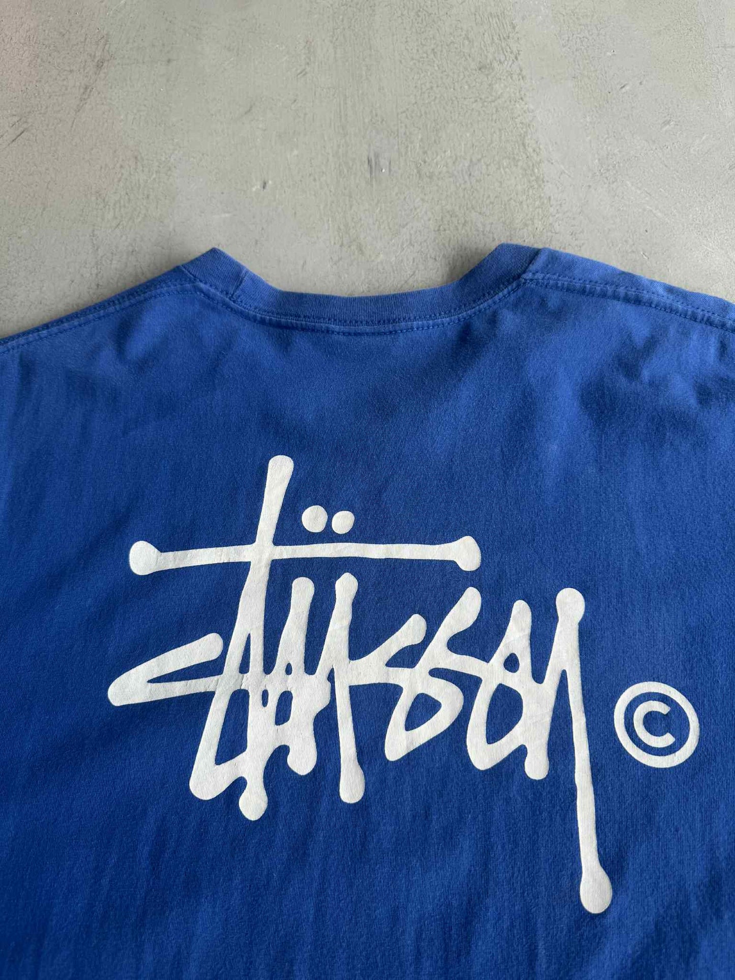 Stussy Big Logo Blue Tee