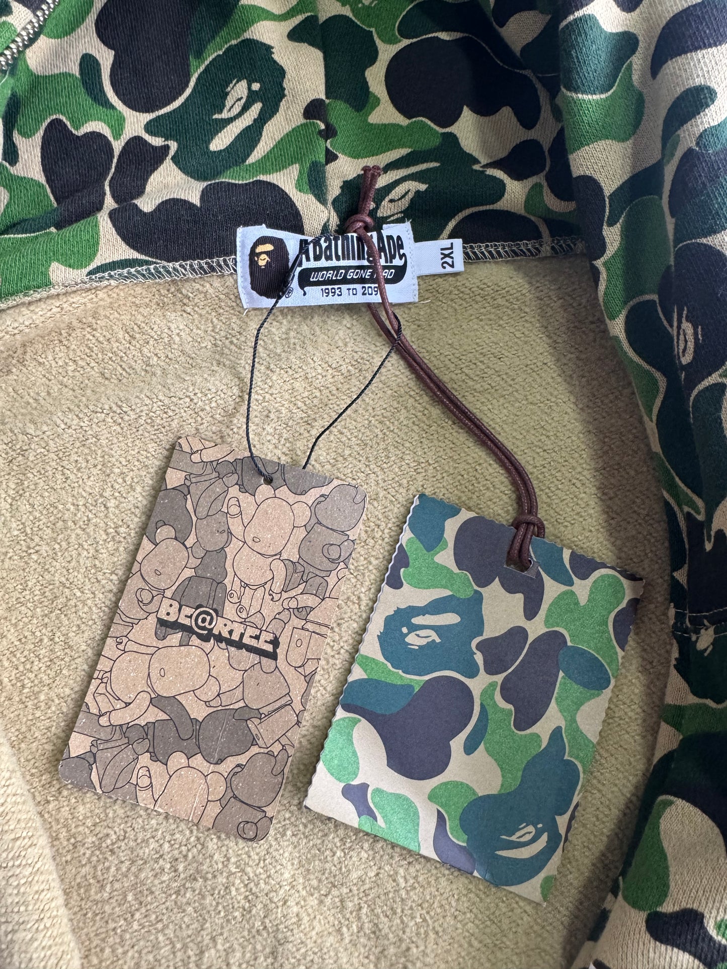 Bape X Bearbrick Camouflage Full Zip Hoodie