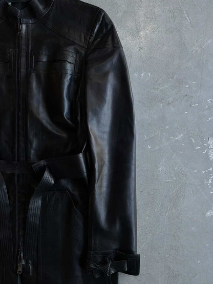 90’s Gucci Tom Ford Era Belted Trench Leather Jacket