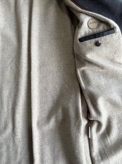 Loro Piana Leather/Cashmere Coat