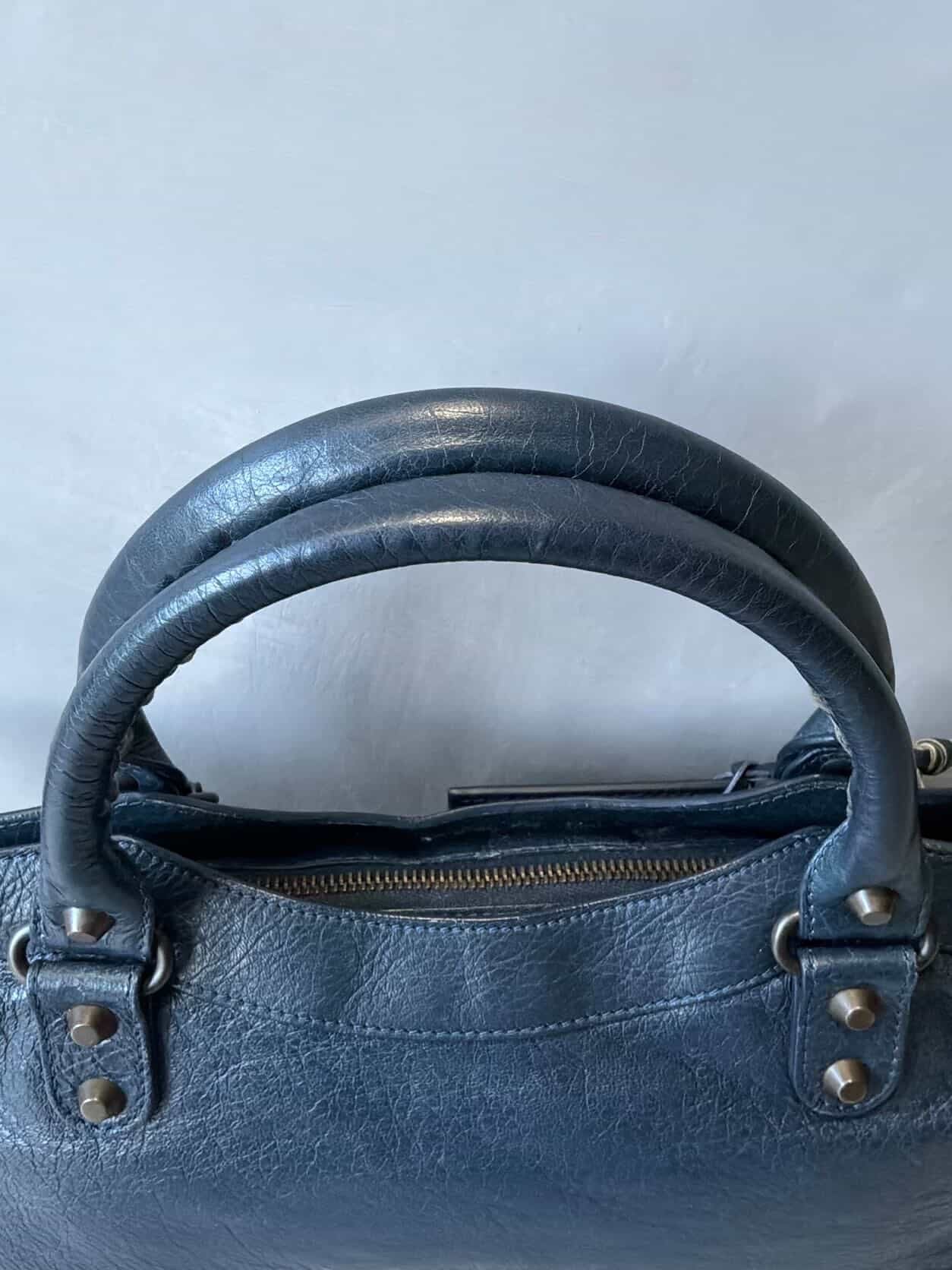 Balenciaga Le First Navy Lambskin Bag