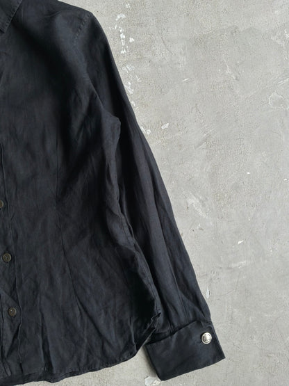 Gucci Black Plain Polo Longsleeves