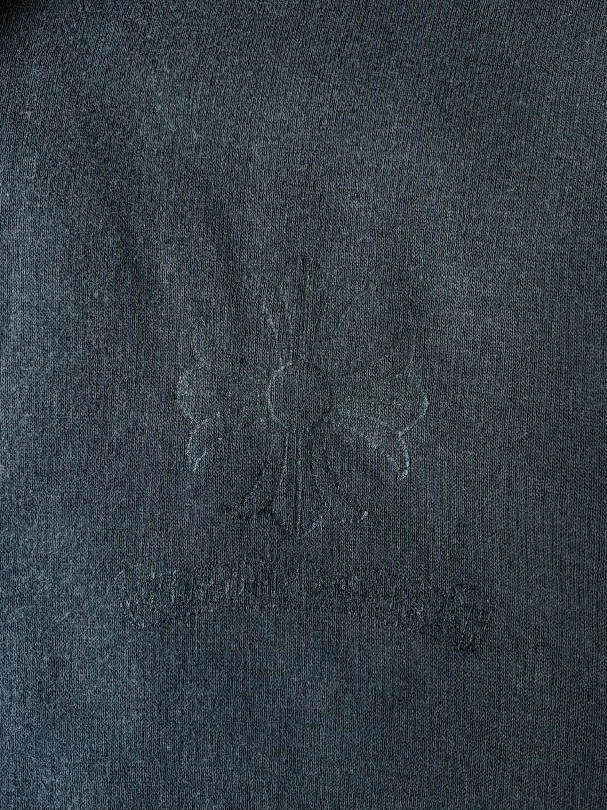 Vintage Chrome Hearts Tonal Cross Thermal Zip Hoodie