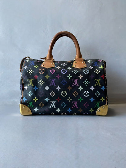 Louis Vuitton X Murakami Black Multicolor Speedy 30