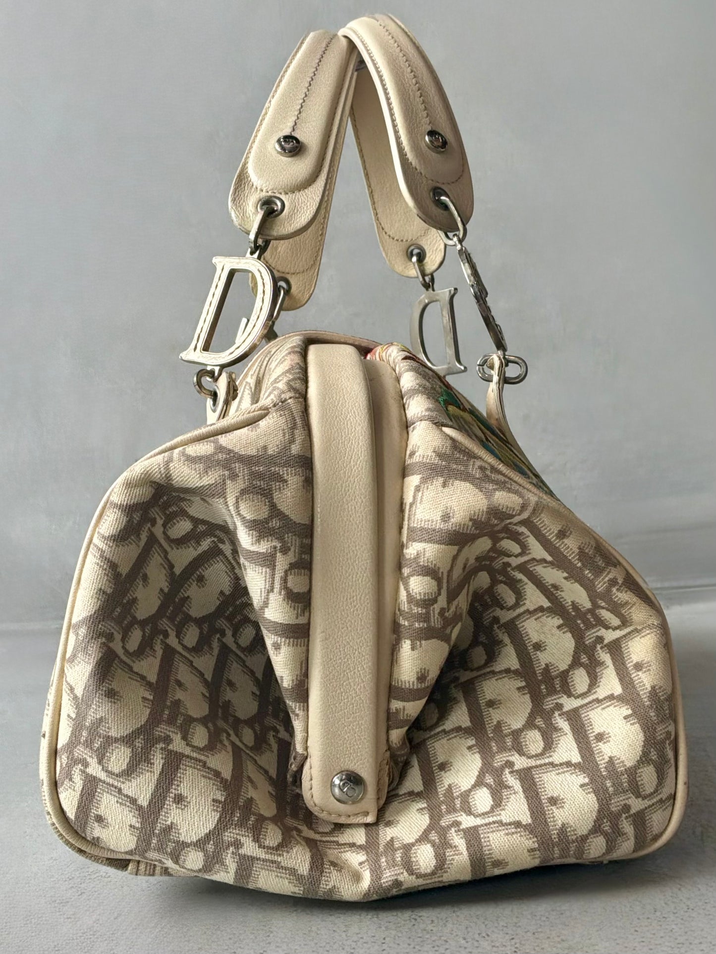 Dior Trotter Floral Patch Bowler Bag