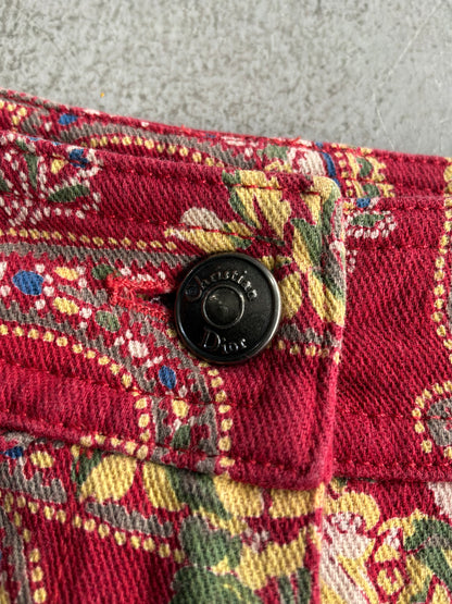 Dior Galliano Era Paisley Flared Pants