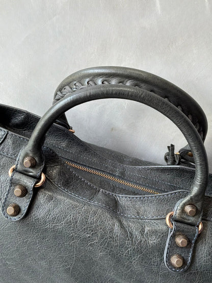 Balenciaga Classic City Gray on Bronze Lambskin Bag