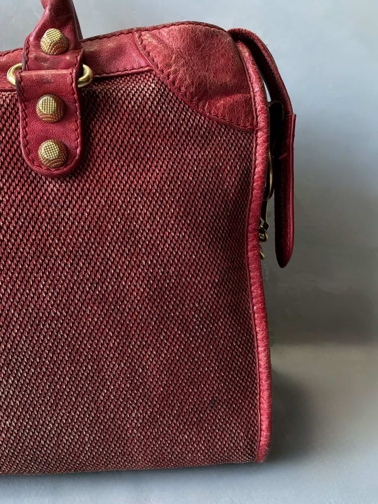 Balenciaga Classic City Mesh Red Bag