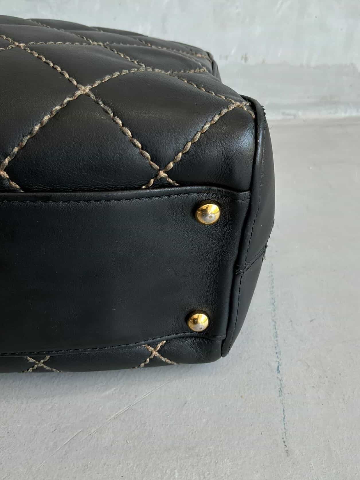2002 Chanel Quilted Lambskin Boston Bag