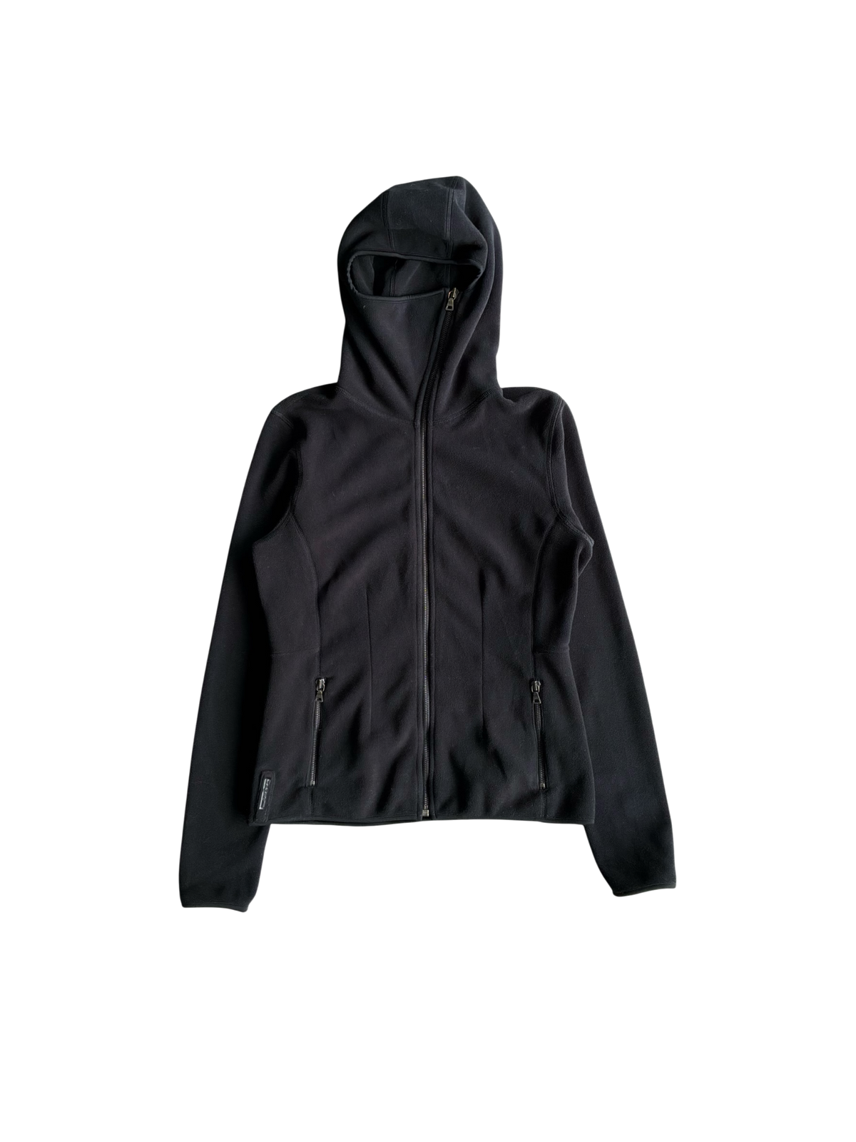 Prada Womens Black Ninja Fleece Hoodie