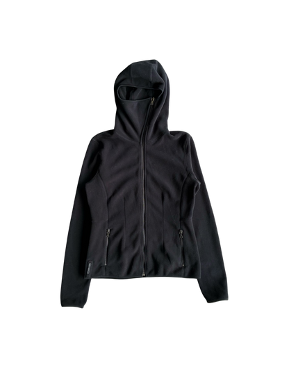 Prada Womens Black Ninja Fleece Hoodie