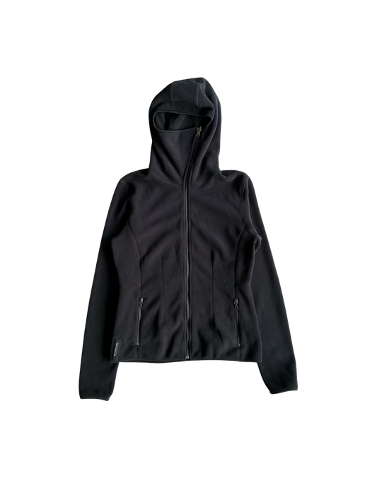 Prada Womens Black Ninja Fleece Hoodie