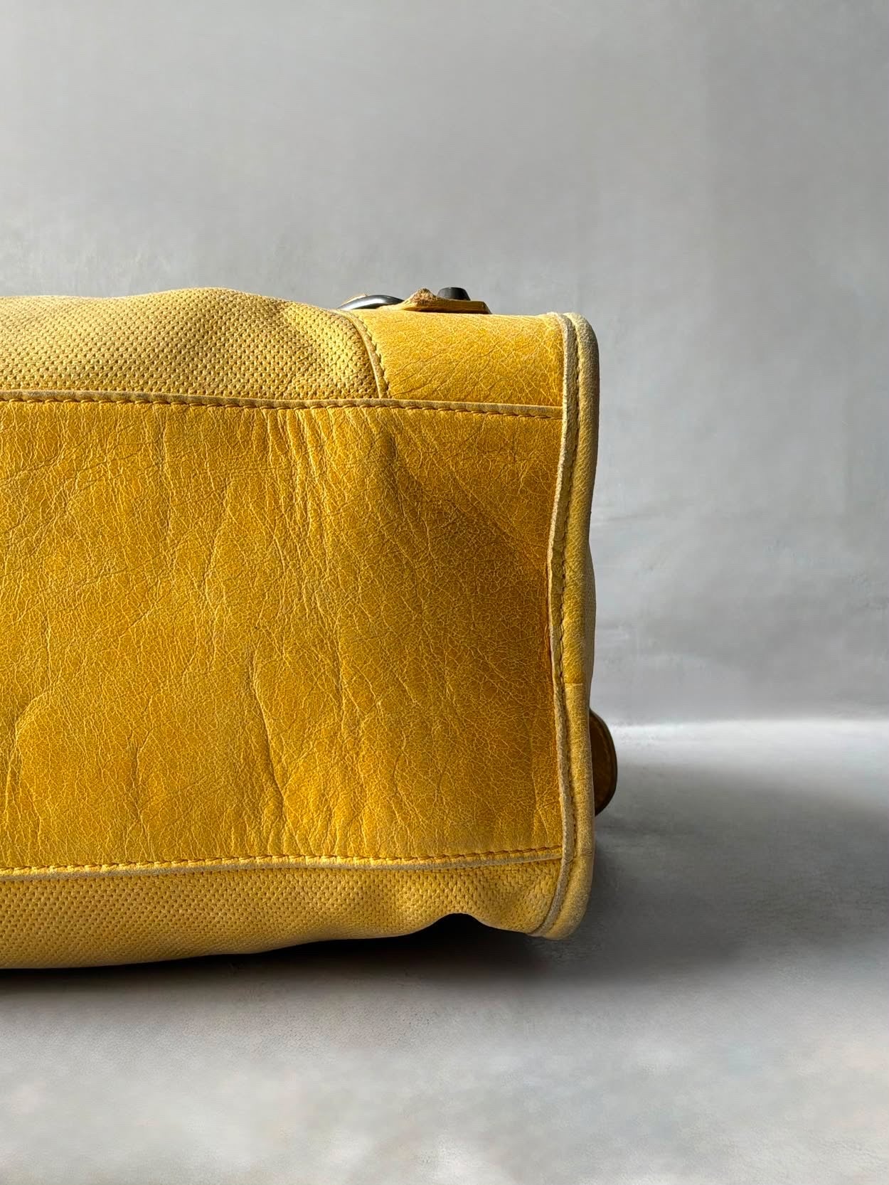 Balenciaga City Lemon Lambskin Bag