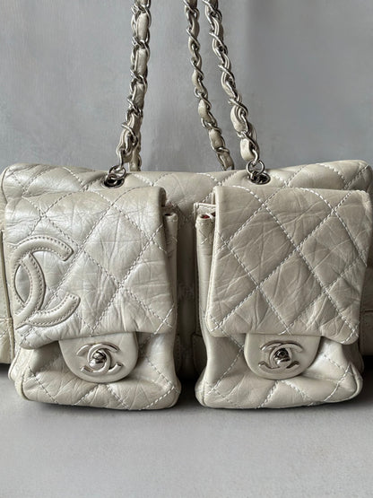 Rare Chanel Cambon Ligne Chain Reporter Lambskin Bag