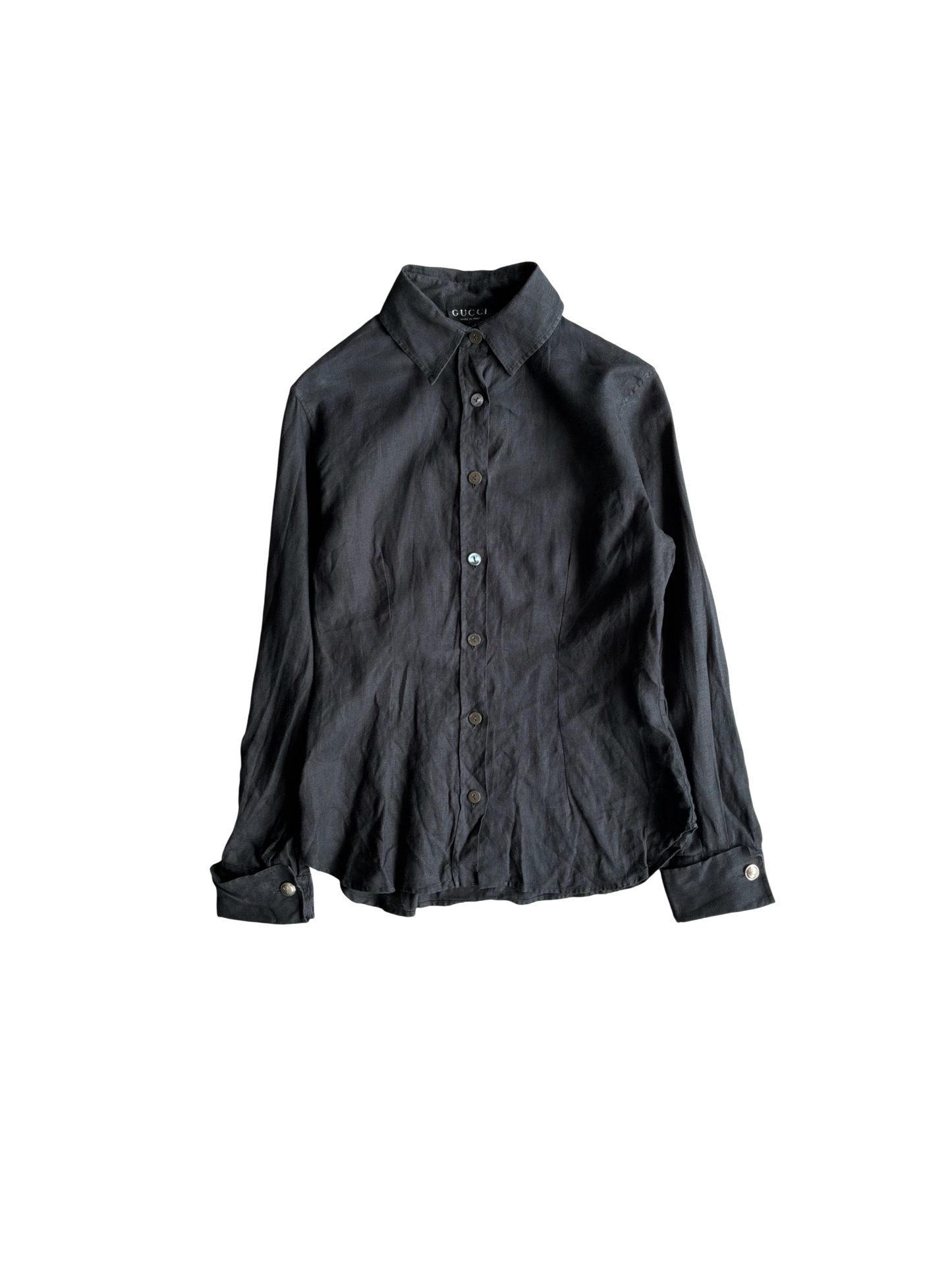 Gucci Black Plain Polo Longsleeves