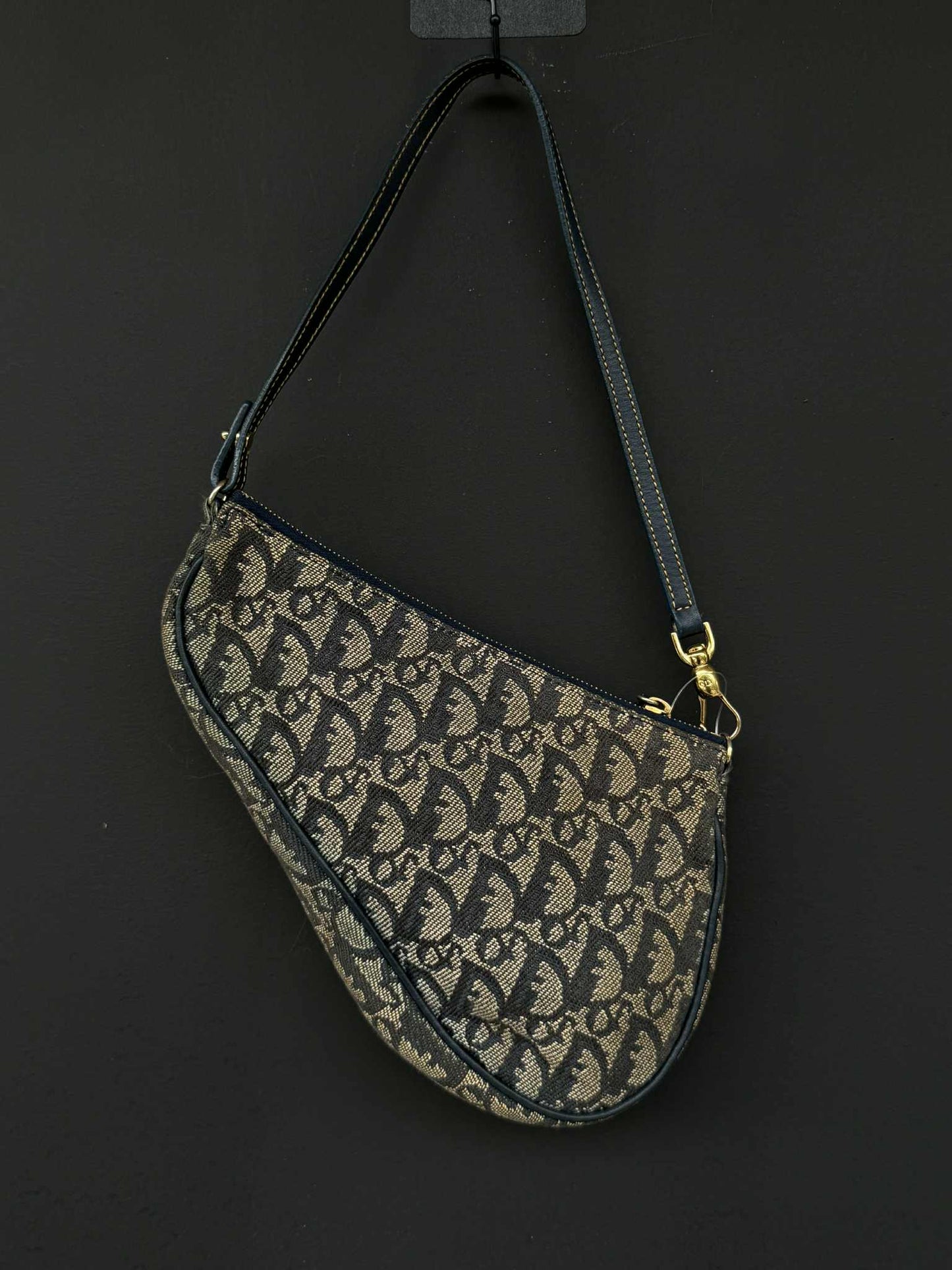 Vintage Dior Oblique Canvas Saddle bag