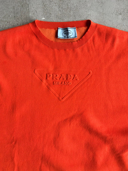 Prada Chest Logo Orange Tee