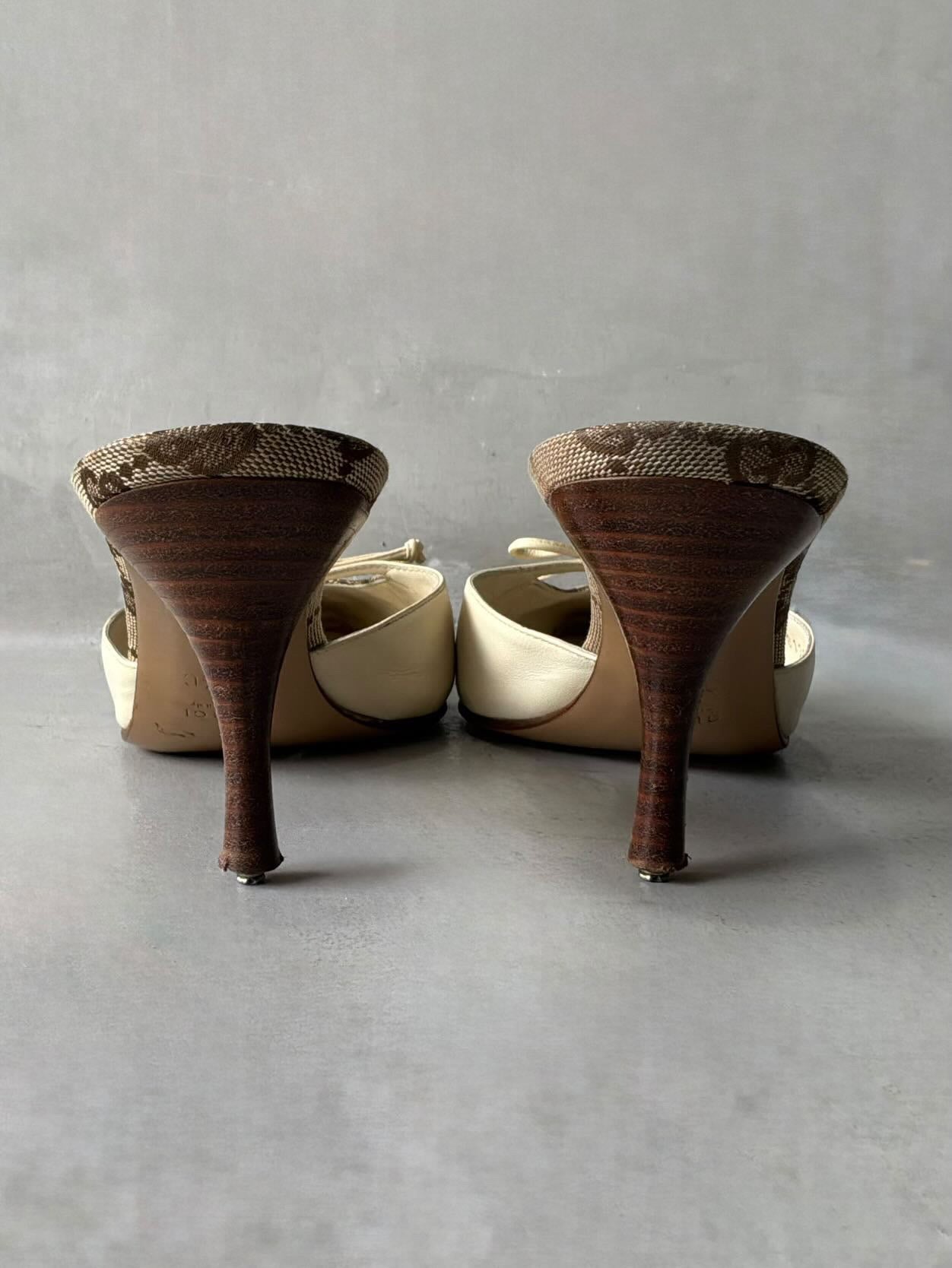 Gucci Monogram Kitten Heels