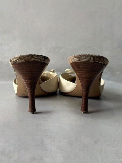 Gucci Monogram Kitten Heels